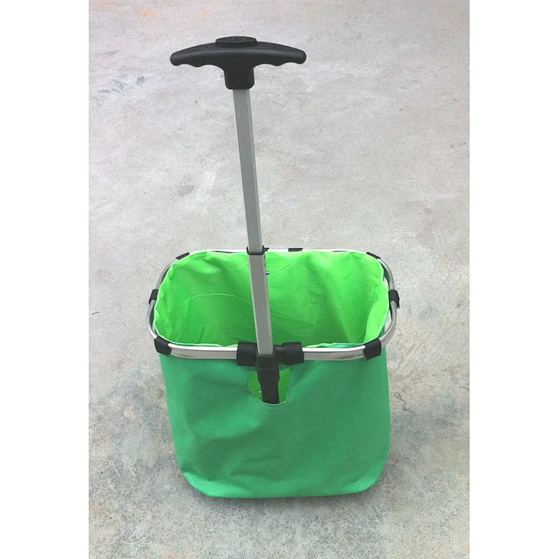 Collapsible Rolling Shopping Trolley Basket Bag  With Telescoping Handle and Wheels