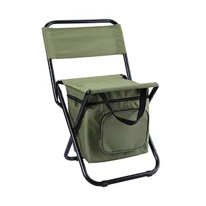 Folding Steel Frame stool backpack camping fishing chair
