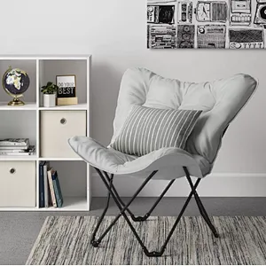 Moon Camping Chair Ergonomic High Back with Removable Cover Outdoor Heavy Duty Lazy Sofa Butterfly Chair