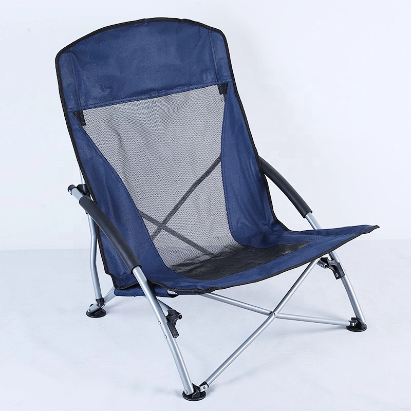 Outdoor leisure aluminum lightweight portable folding beach chair