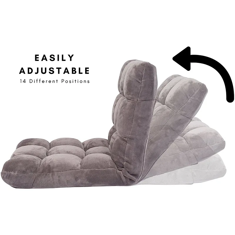 high quality Folding Floor Bed Lazy Chair adjustable  modern style floor lounge Cushioned Recliner chair
