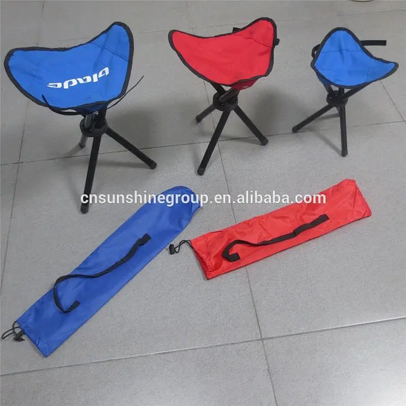 Popular Cheap Outdoor Folding stool chair with free carry case 3 legs Camping Fishing Stool