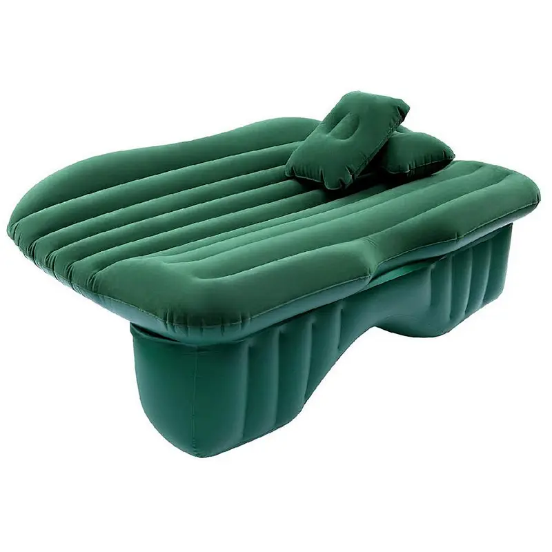 Backseat Inflatable Car SUV Air Mattress with 2 Pillows, Universal Blow Up Car Air Travel Bed, Flocking Surface, Waterproof