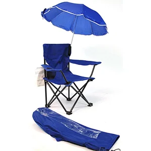 2019hot-sale high quality convenient to carry Outdoor steel beach  folding chair with umbrella