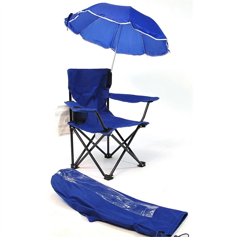 2019hot-sale high quality convenient to carry Outdoor steel beach  folding chair with umbrella