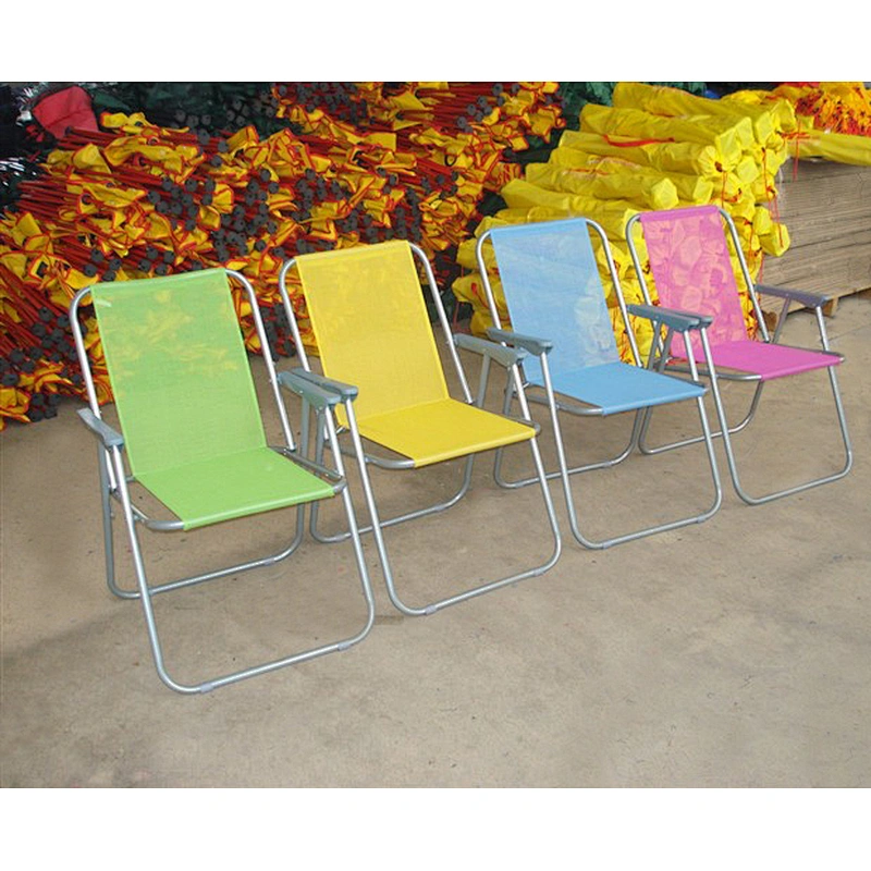 Foldable Beach chair spring chair with chambray