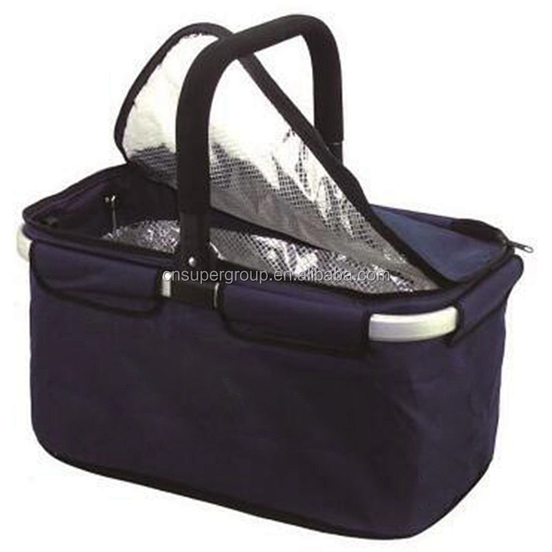 High quality  mesh insulated picnic folding basket