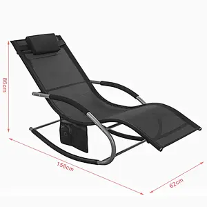 Supergroup Outdoor Garden Rocking Chair Relaxing Chair Recliner Sun Lounger