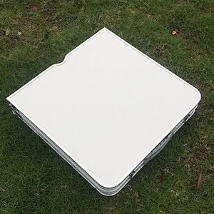 Folding Table Portable Aluminum Table with four folding aluminum chair for Camping, Beach, Backyards, Party and Picnic