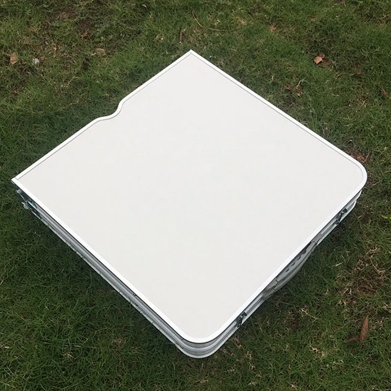 Folding Table Portable Aluminum Table with four folding aluminum chair for Camping, Beach, Backyards, Party and Picnic