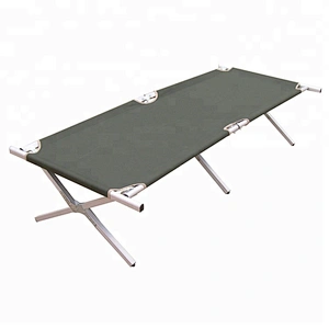 Durable Steel or Aluminum Military Folding Camping Bed
