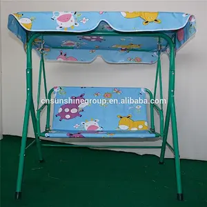 Outdoor double seat swing chair for children