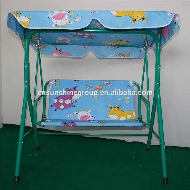 Outdoor double seat swing chair for children