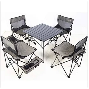 Foldable folding camping chair and table in carry bag for outdoor