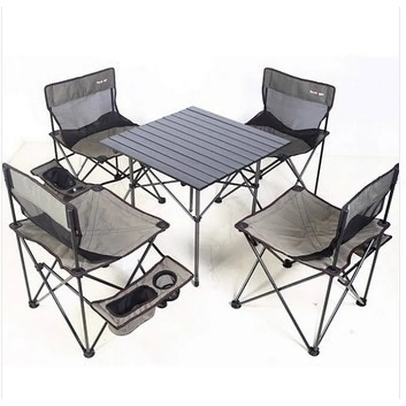 Foldable folding camping chair and table in carry bag for outdoor