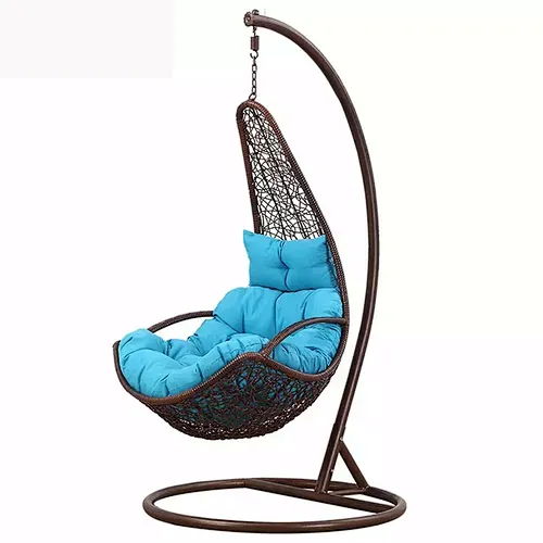 Supergroup High Quality garden swing hanging rattan egg swing chair with stand