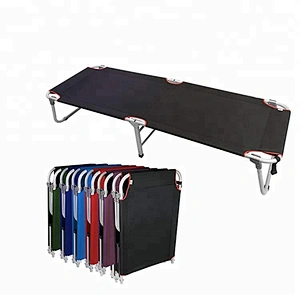 Cheap metal simple design cot folding portable bed