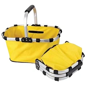 Aluminium frame foldable cloth picnic shopping basket