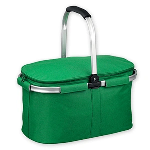 Supergroup foldable insulated collapsable aluminum cooler thermo storage shopping picnic basket
