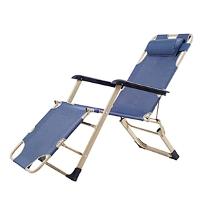 Collapsible steel tube outdoor folding recliner chair