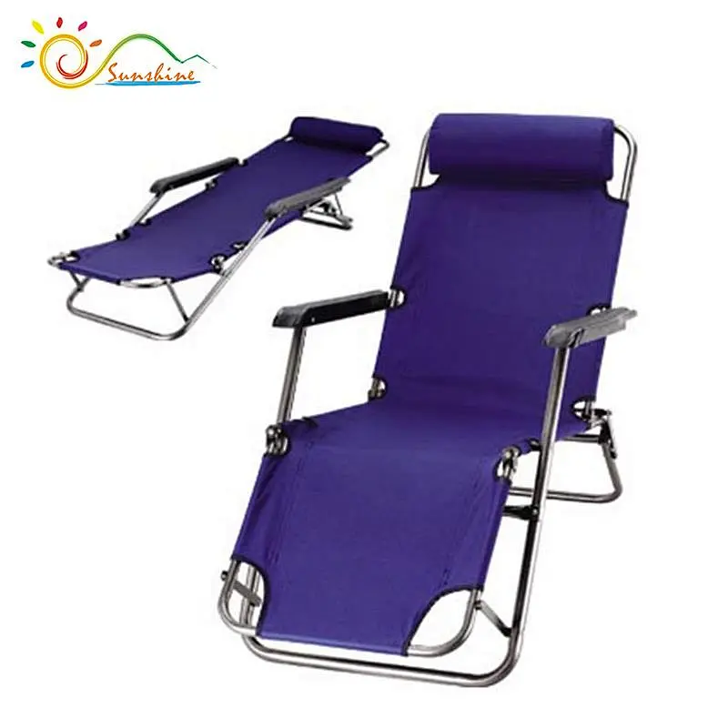 Collapsible steel tube outdoor folding recliner chair