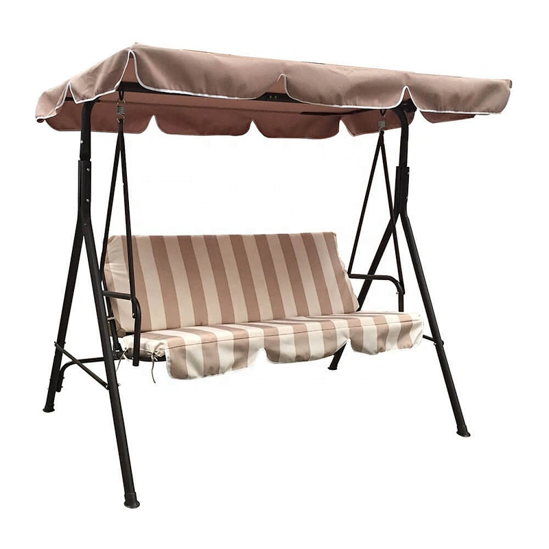Outdoor  Metal 3 Seater Patio Folding Canopy Garden Swing chair