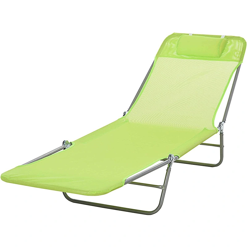 Outdoor Furniture Sun Camping Folding Bed Hiking  Sleeping Cot Camp Beach Lounge Bed