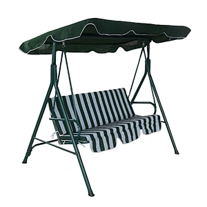Garden 3 Seaters Outdoor Hanging Chair  Metal Adult  Lounger Swing Chair With Canopy