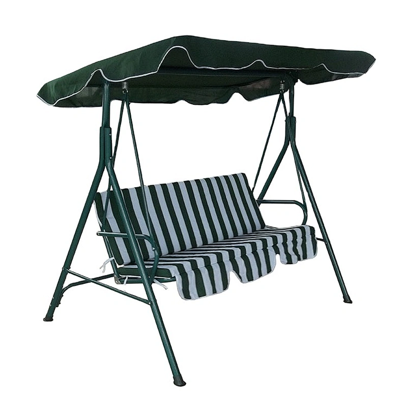 Garden 3 Seaters Outdoor Hanging Chair  Metal Adult  Lounger Swing Chair With Canopy