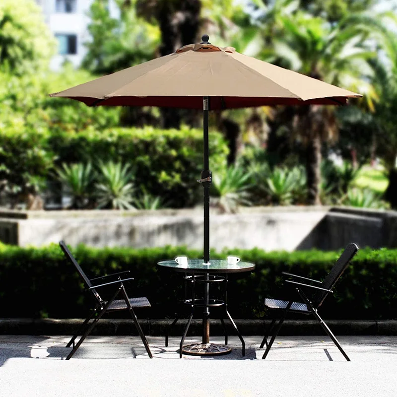 9 Feet Patio Outdoor  Umbrella with 8 Sturdy Ribs Hanging Tilt Lawn  Umbrella