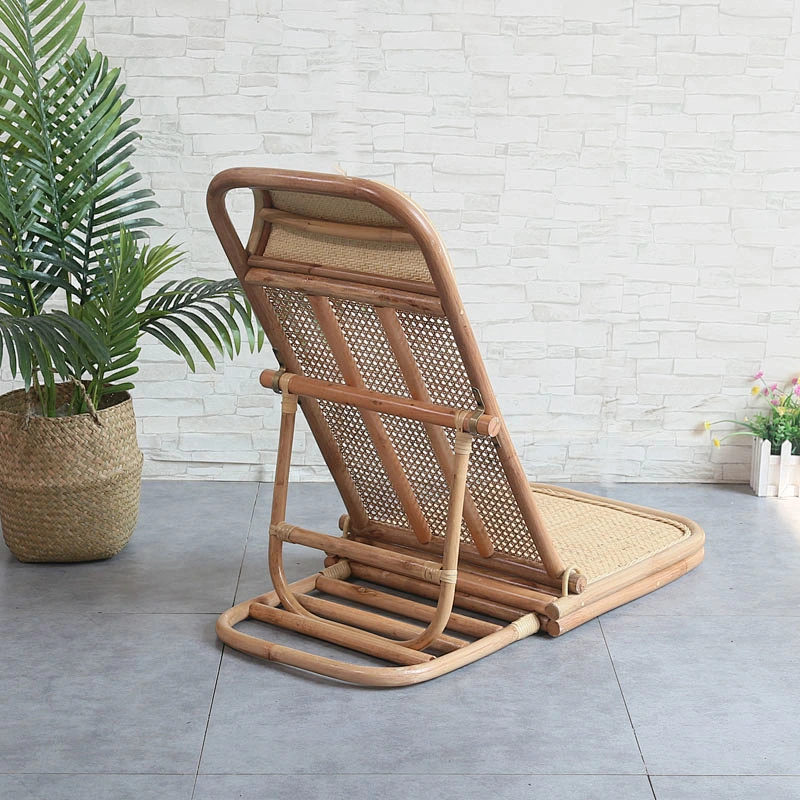 Supergroup Outdoor natural handwoven recliner folding sunday rattan deck chair