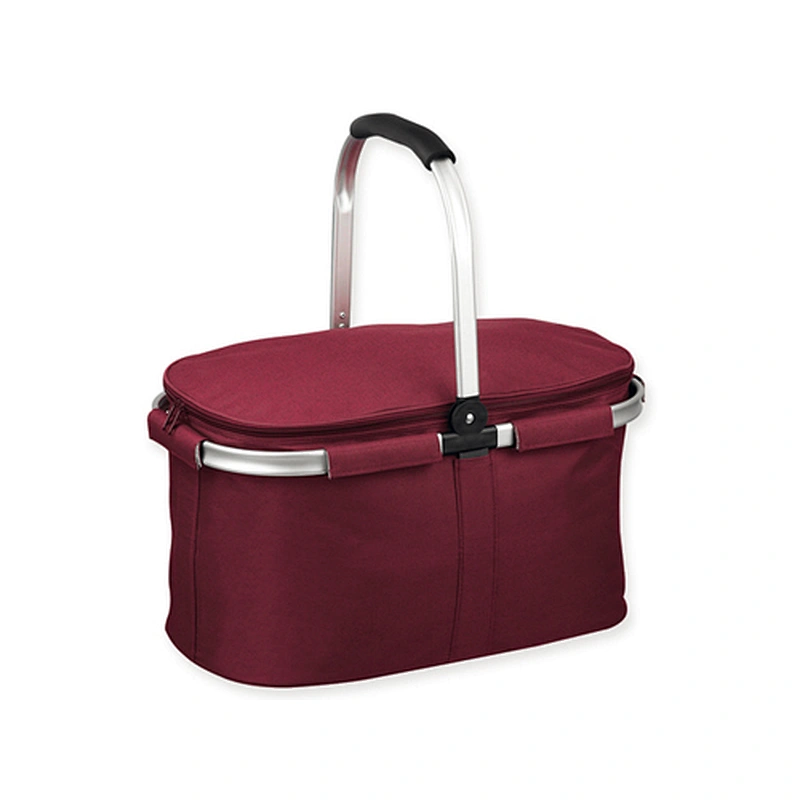 Supergroup foldable insulated collapsable aluminum cooler thermo storage shopping picnic basket