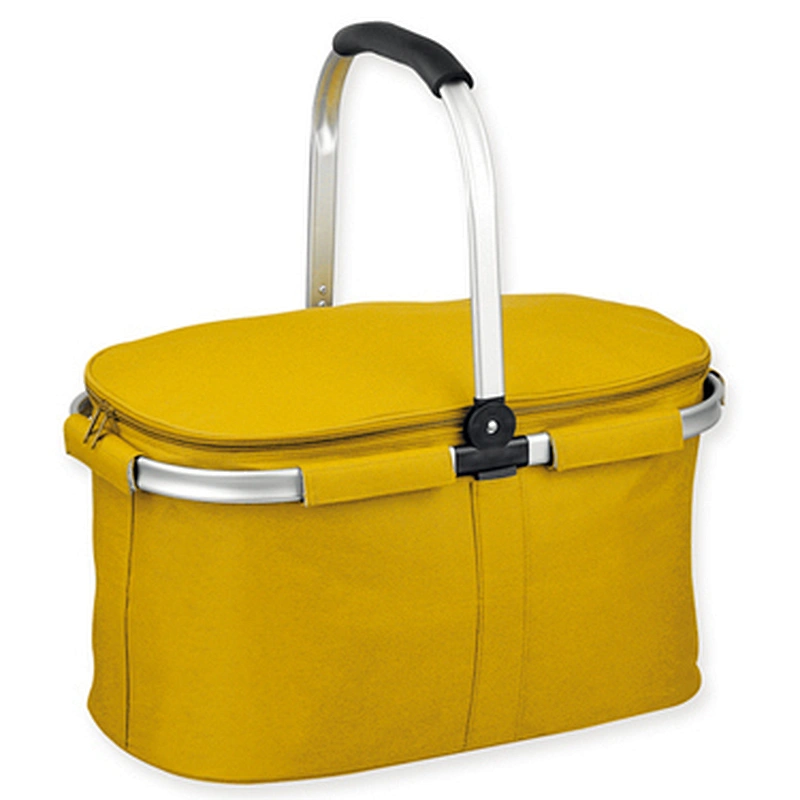 Supergroup foldable insulated collapsable aluminum cooler thermo storage shopping picnic basket