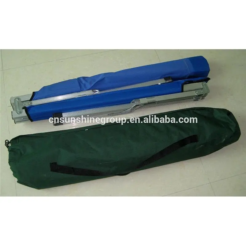 Folding aluminum stretcher military camping bed with 600D carrying bag