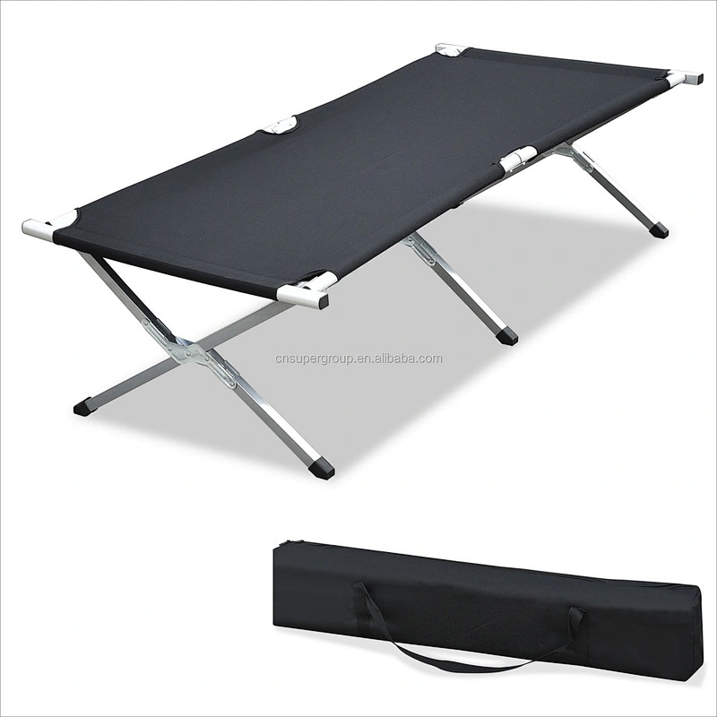 Folding army camping bed with 600D carrying bag furniture bed