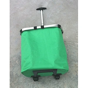 Collapsible Rolling Shopping Trolley Basket Bag  With Telescoping Handle and Wheels