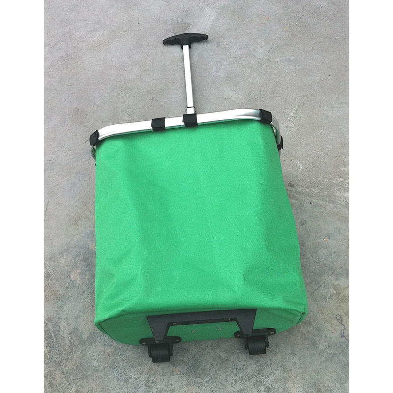 Collapsible Rolling Shopping Trolley Basket Bag  With Telescoping Handle and Wheels