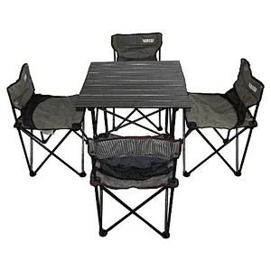 Portable camping outdoor folding foldable chair and table set