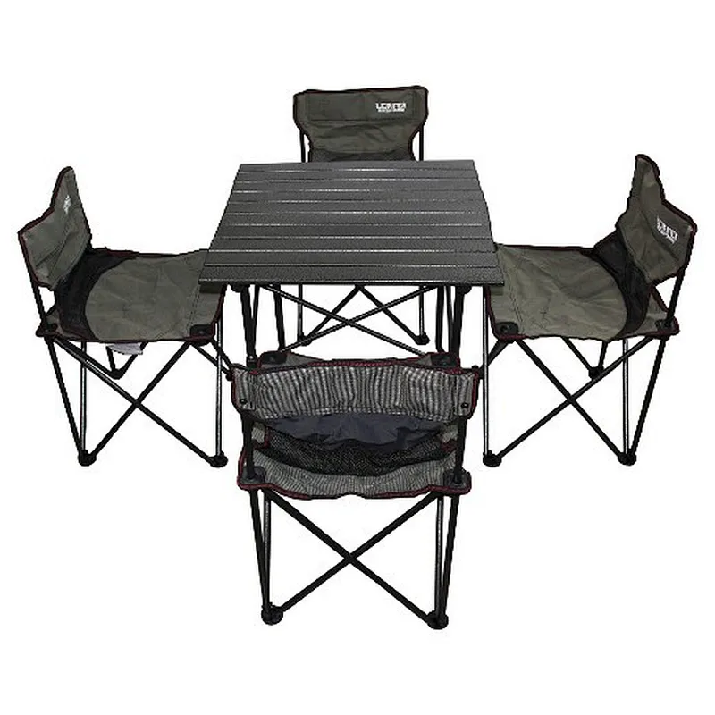 Portable camping outdoor folding foldable chair and table set