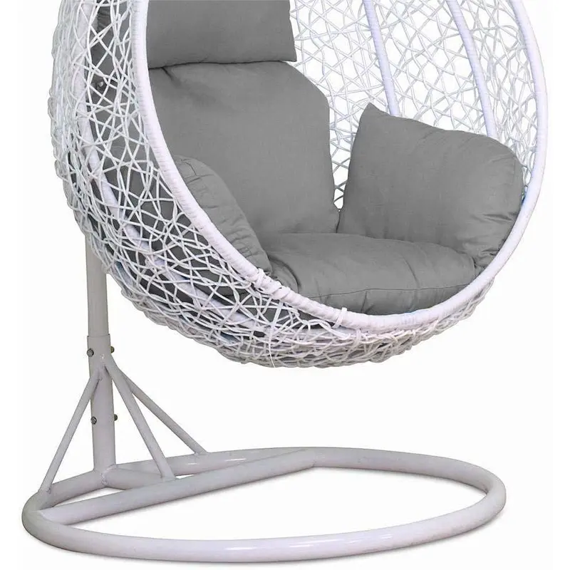 Supergroup Outdoor Double Seat Garden Furniture Rattan Patio Swings Hanging Egg Chair with Stand