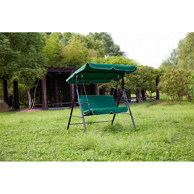 Garden 3 Seaters Outdoor Hanging Chair  Metal Adult  Lounger Swing Chair With Canopy