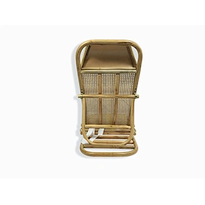 Outdoor natural handwoven folding recliner lounger rattan beach chair
