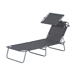 High Quality Lightweight Folding Beach Lounge Chair With canopy