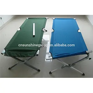 Folding aluminum stretcher military camping bed with 600D carrying bag