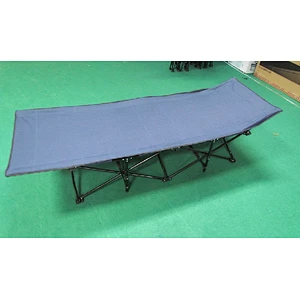 Outdoor metal folding camping bed