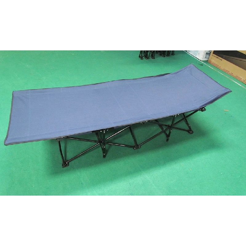 Outdoor metal folding camping bed