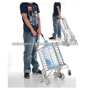 Aluminum multi-purpose folding travel trolley basket luggage cart hand trolley with wheels