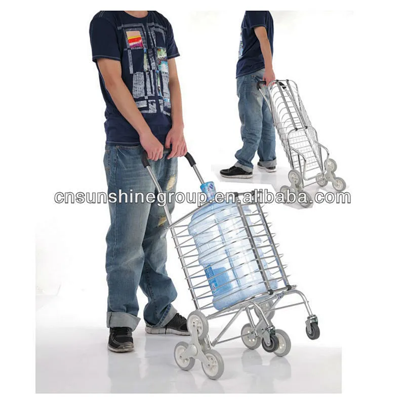 Aluminum multi-purpose folding travel trolley basket luggage cart hand trolley with wheels