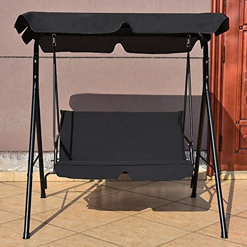 Garden 2 seat people Swing Chair with Sunshade Indoor Steel Patio Hanging Swing Chair