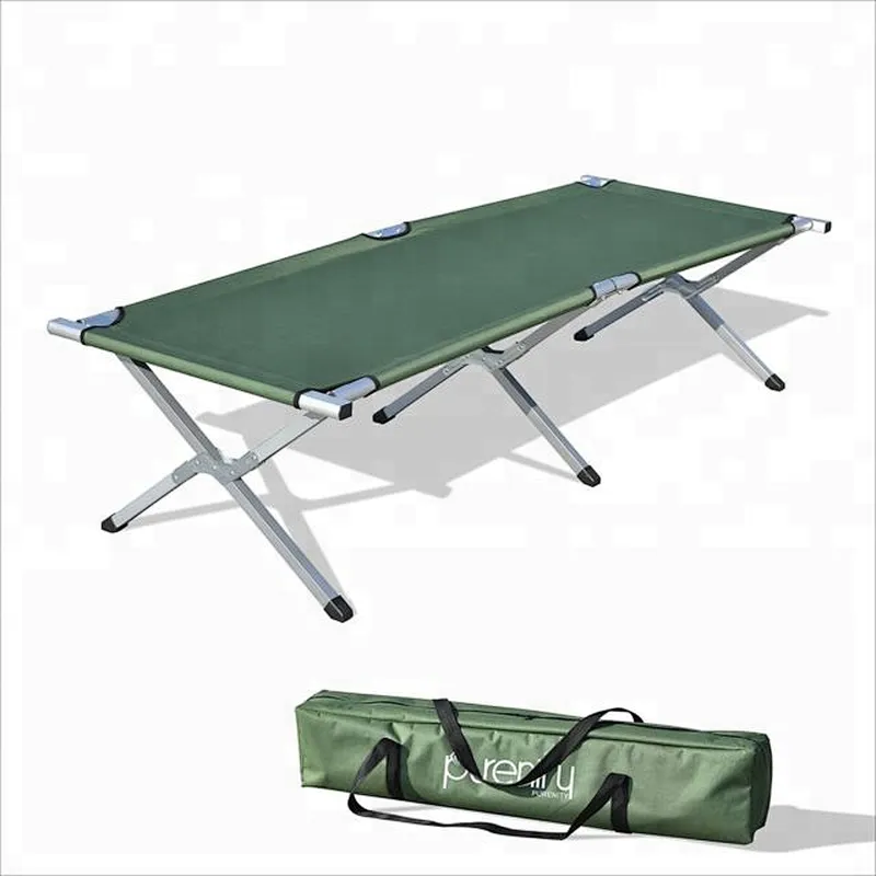Cheap Folding Army Cot With 600D carrying bag Foldable aluminum stretcher army bed